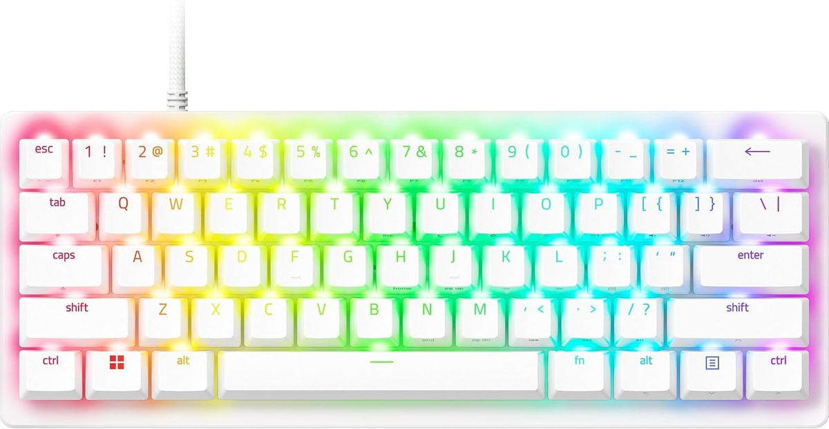 Razer Huntsman V3 Pro Mini 60% Esports Gaming Keyboard, White
