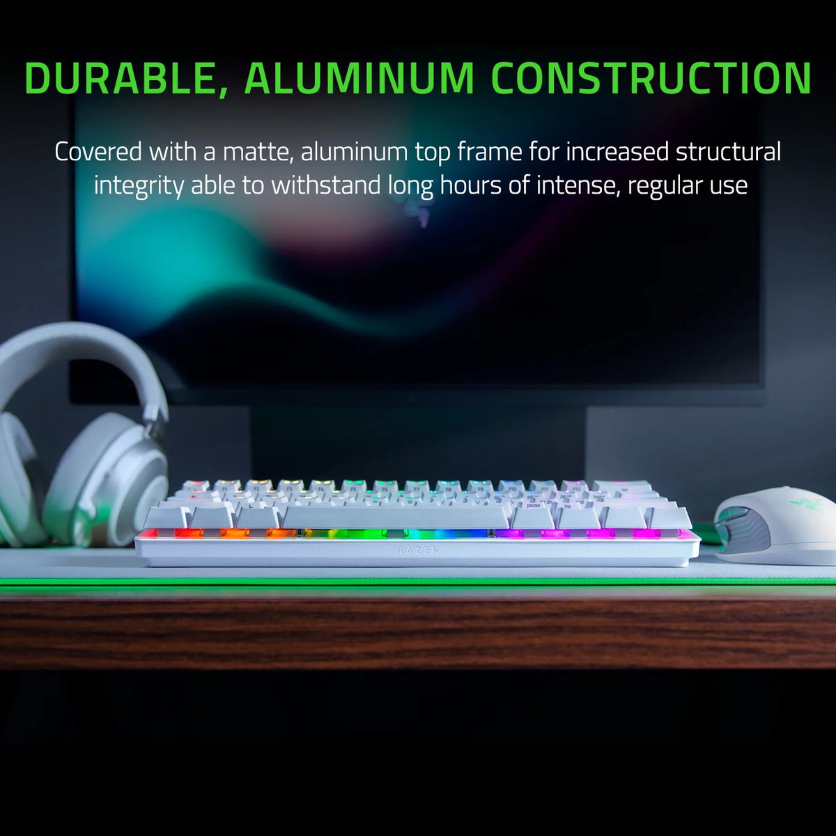 Huntsman Mini 60% Optical Gaming Keyboard, Linear Switch, Mercury