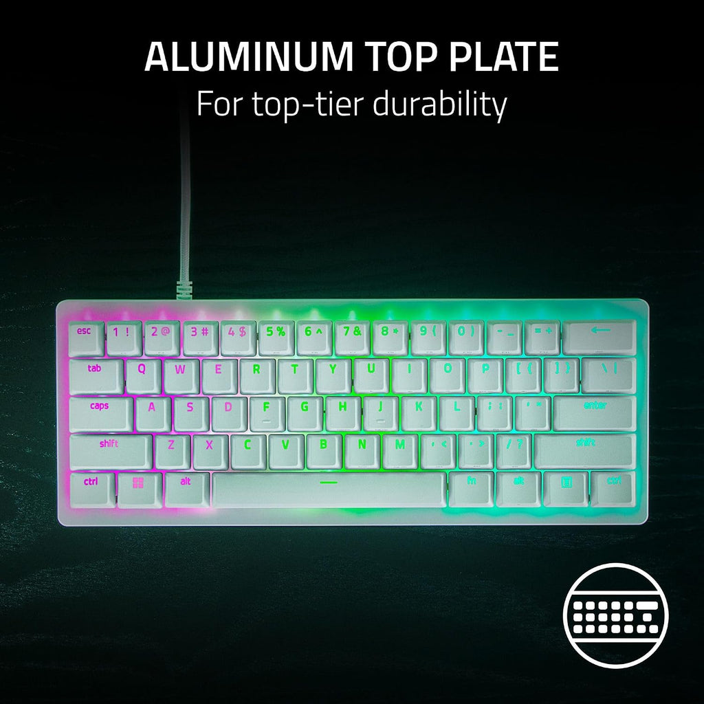 Razer Huntsman V3 Pro Mini 60% Esports Gaming Keyboard, White