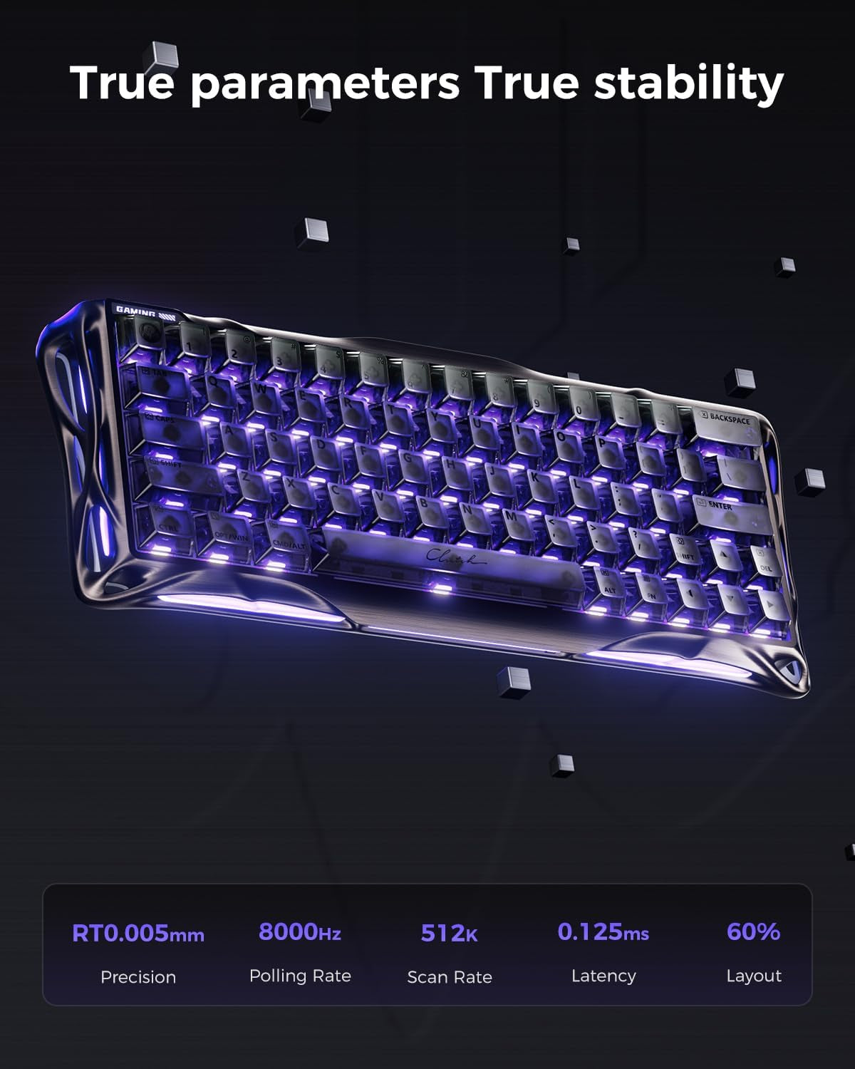 Mercury V60 Pro 60% Magnetic Gaming Keyboard,Full Aluminum Frame