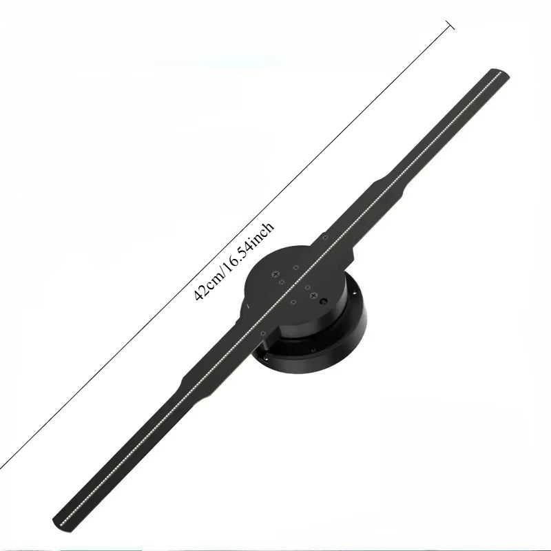 3D Holographic Fan Mobile Remote Control Custom Icon DIY Video LED Neon Light Rotating Display Holographic Projector Fan