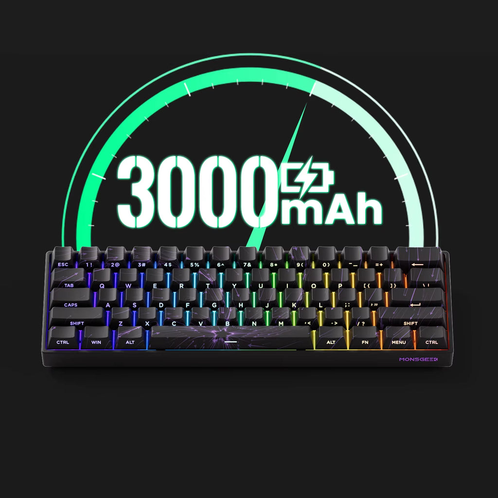 MONSGEEK FUN60 PRO & MAX Mechanical Keyboard with Magnetic Switches - 60% Wireless Gaming Keyboard with Rapid Trigger and 8K ARGB Customization
