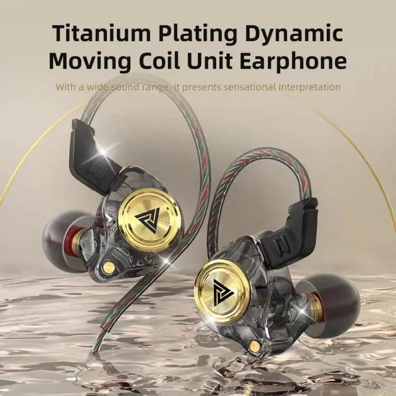【Flash Sale】Qkz AK3 Portable Wired In-Ear Headset with Mic - Hifi Sound, Deep Subwoofer Bass, Noise Cancelling, Transparent Iems, Electronic Cable-Connected Audio Gaming Earbuds, Console Device Accessory, Geek Gift for Gamers