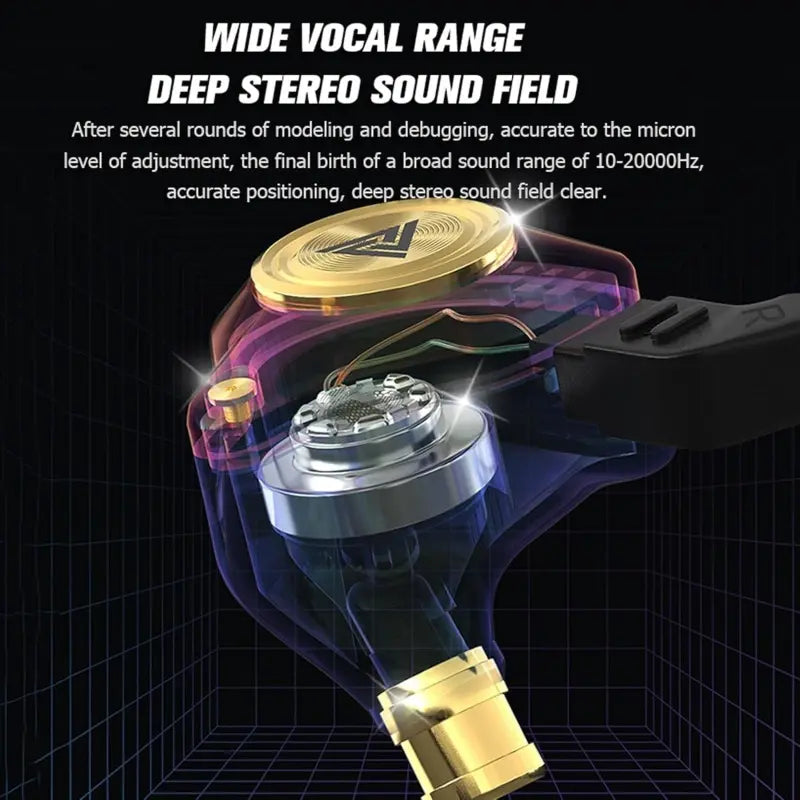 【Flash Sale】Qkz AK3 Portable Wired In-Ear Headset with Mic - Hifi Sound, Deep Subwoofer Bass, Noise Cancelling, Transparent Iems, Electronic Cable-Connected Audio Gaming Earbuds, Console Device Accessory, Geek Gift for Gamers