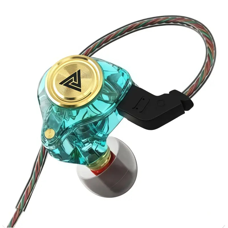 【Flash Sale】Qkz AK3 Portable Wired In-Ear Headset with Mic - Hifi Sound, Deep Subwoofer Bass, Noise Cancelling, Transparent Iems, Electronic Cable-Connected Audio Gaming Earbuds, Console Device Accessory, Geek Gift for Gamers