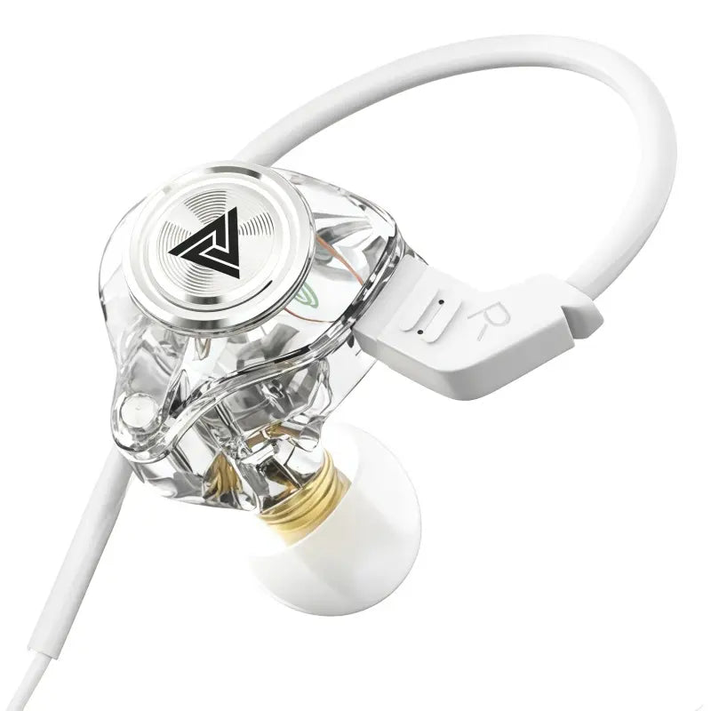 【Flash Sale】Qkz AK3 Portable Wired In-Ear Headset with Mic - Hifi Sound, Deep Subwoofer Bass, Noise Cancelling, Transparent Iems, Electronic Cable-Connected Audio Gaming Earbuds, Console Device Accessory, Geek Gift for Gamers